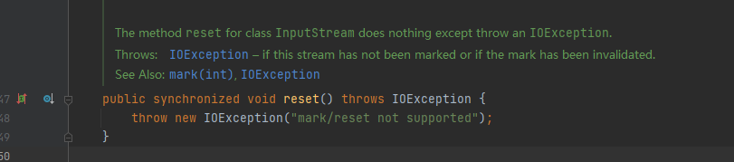 InputStream.reset